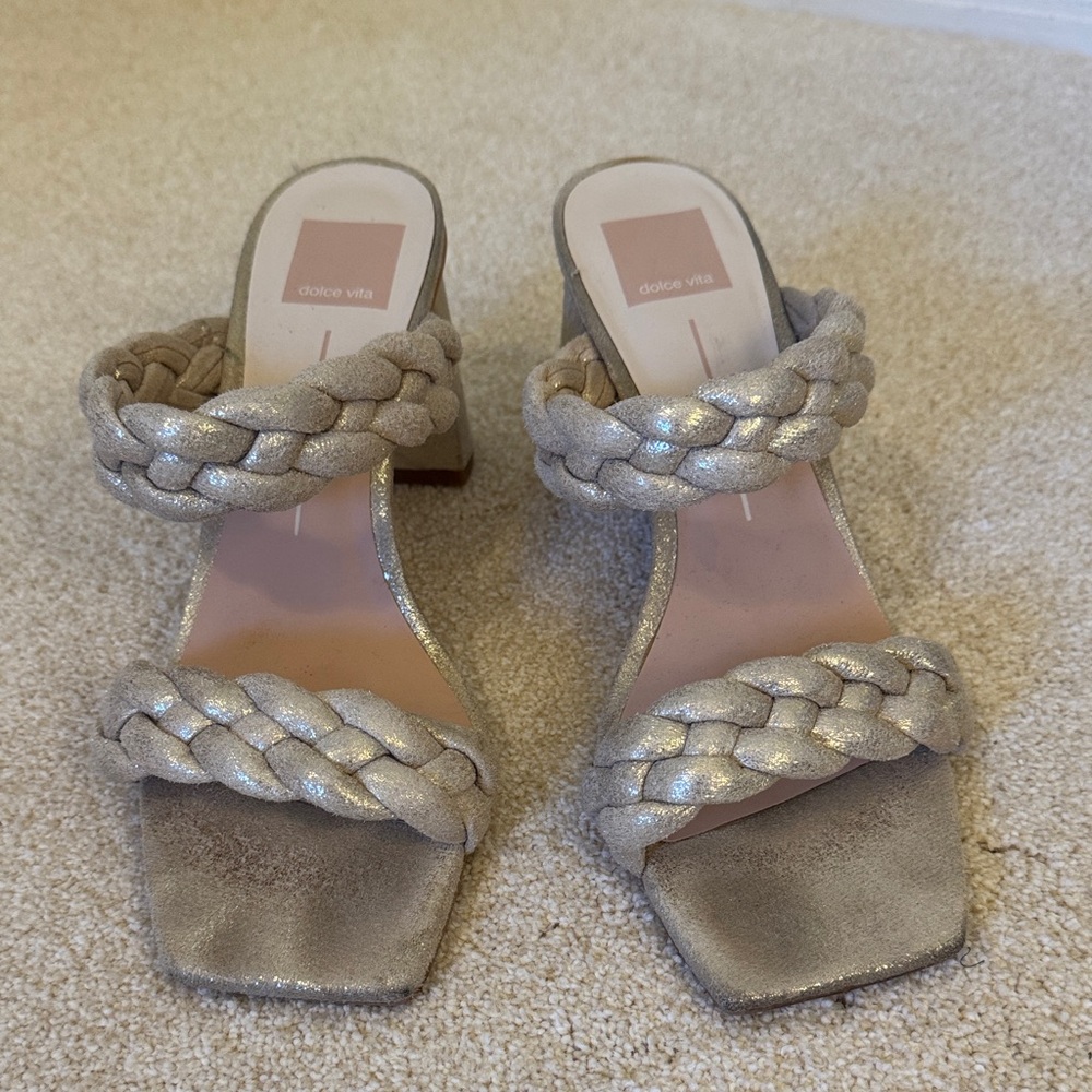 Dolce Vita Metallic Braided Heels